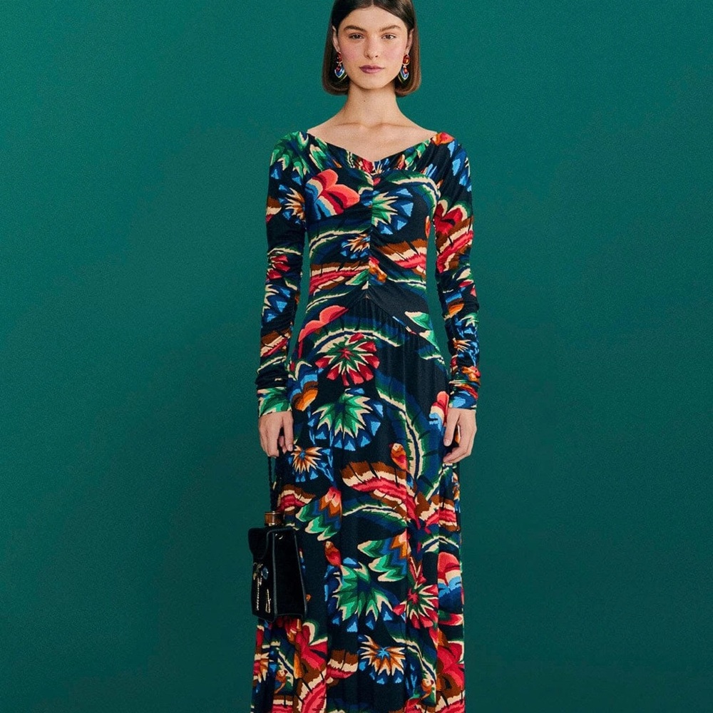 Floral Long Sleeve Dress Farm Rio NWT Sz M